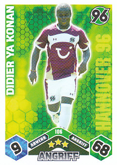Didier Ya Konan Hannover 96 2010/11 Topps MA Bundesliga #106